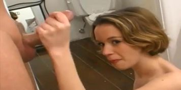 teen handjob leads to facial