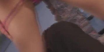 Dirty gingerhead slut Audrey Hollander getting facepumped