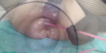 Japanese Milf Cervix Fucking with German Real Penis Dildo