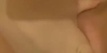 Playing with my pink creamy pussy while daddy&rsquo;s out 