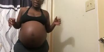 Huge Belly Playing & Stretching