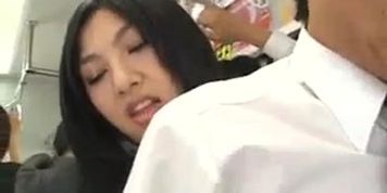 Woman Sexually Gropes Male On Public Train (Saori Hara)
