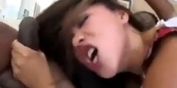 Hot Little Asian and 2 Big Black Dicks
