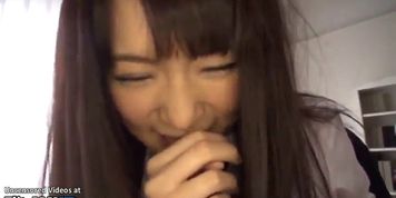 Japanese cute 18yo schoolgirl fucks two friends
