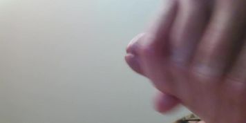 Masturbation (Undershot view) with CUMSHOT 