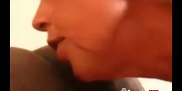 Naughty Blonde Granny In Stockings Gets Fucked By Black Guy