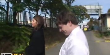 Amateur kinky brunette is always ready to please a cock outdoors