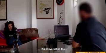Beautiful Latina model anal casting