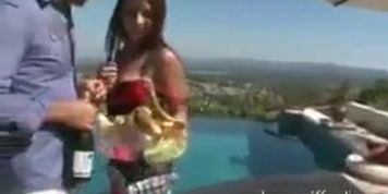 sexy horny nympho aggressively fucks stranger during shoot!