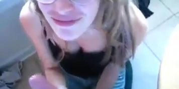 Sneaky blowjob