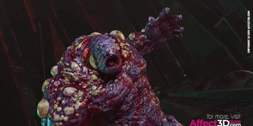 Big Boobs Babe Fucked By A Huge Monster In 3D Animation