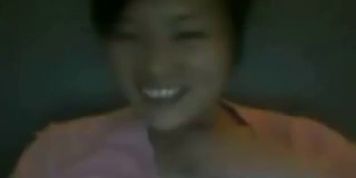 Shy Chinese Girl Takes Off Her Top