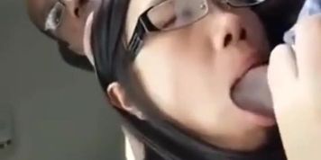 Cute lil Asian thot sucking dick