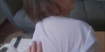 My stepsis gives me the best blowjob of my life after i destroy her ass