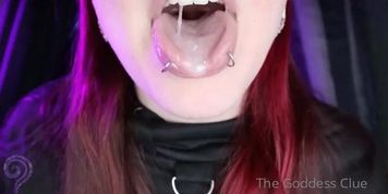 Drink my spit. I know you love it! by the-goddess-clue from OnlyFans | Coomer