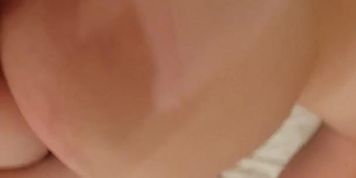 Taking daddys monster cock in her tight little ass 