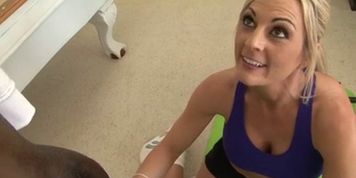 Blonde Mom training with BBC