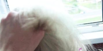 Lover Sensual Doggy Fucking Girl On The Balcony - Homemade