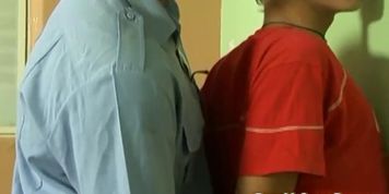 Nubile twink dominated and fucked by uniformed policeman