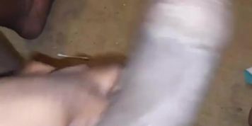 BBC Stroking before the shower