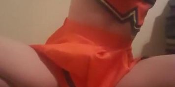 Femboi BHA Cheerleader Riding Dildo