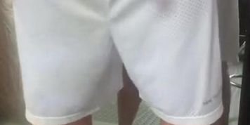 Jerking off in mirror. 