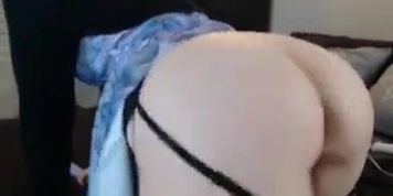 Slim girl showing amazing Wow butt
