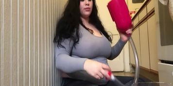 Watch feedee funnels weightgain shake