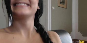 HUNT4K. Tender teen tastes hunters dick because he is ready to pay (Erica Black)