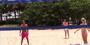 Sexy Bikini teens gets fucked rough by the pool