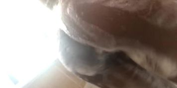 Fat ass ebony twerking in shower