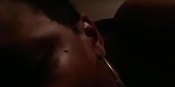 Ebony milf sucking cock
