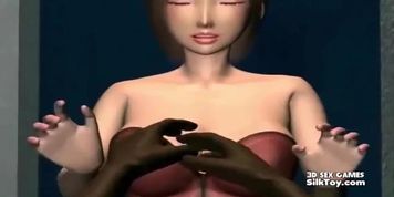 3D Animated Teen Fucked Hard In Bathroon By Black Cock