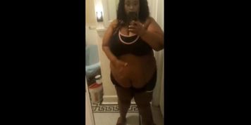Sexy big belly ebony BBW