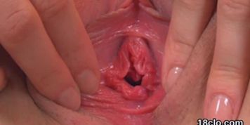 Cute teen clit play