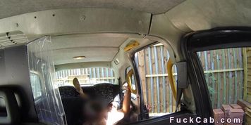 Huge tits girl rimming and anal fucking in fake taxi