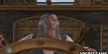 Hot blonde taked prisoner on ship gets fucked in 3D