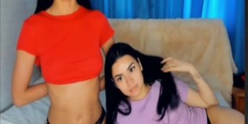 Lesbian belly button licking
