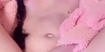 Puugirl Massages Her Boobs And Masturbates