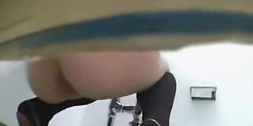 Toilet voyeur caught but cant stop peeing