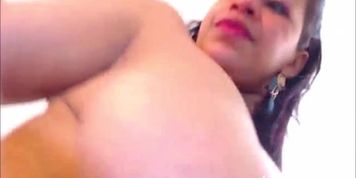 Big and Hot Latina Cam Girl Squirting Dildo in Cunt