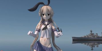 MMD R18 Shimakaze in Vray Red Velvet Psycho