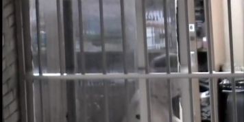 Luxurious gal stripping off and getting voyeured thru window