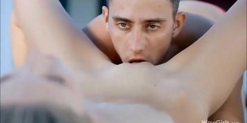 blonde teen poolside fuck