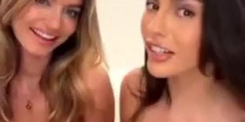 Amanda Trivizas & Hayley Maxfield Nude Lesbian Play Livestream Video Leaked P2 (Marcia Mia)