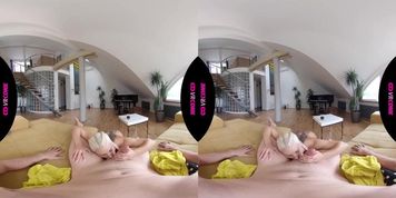 VR Conk Busty Blonde Gardener Has Special Gift For You VR Porn