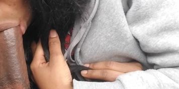 Ebony BJ in Car