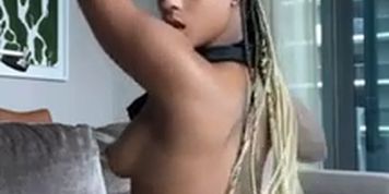 Twerking nip slip from the goat