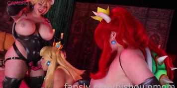 BishoujoMom, Cherie Deville, Abigail Morris - Princess Peach x Double Bowsette (Renata Daninsky, Zena Little)