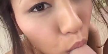 Kinky blowjob in POV along superb teen Kaede